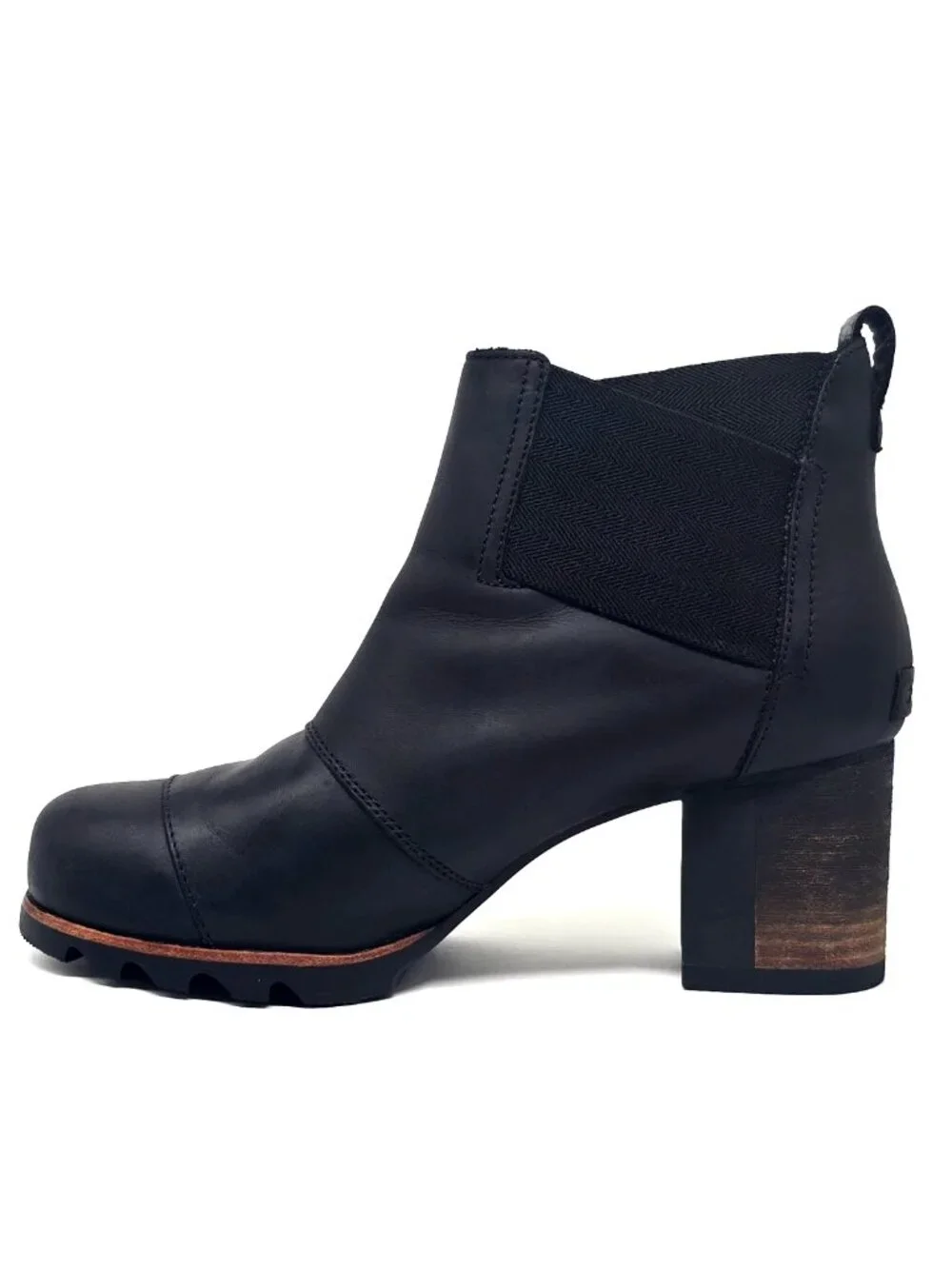 SOREL Addington Chelsea Black/Kettle Pull-on Boots Women's Size 9